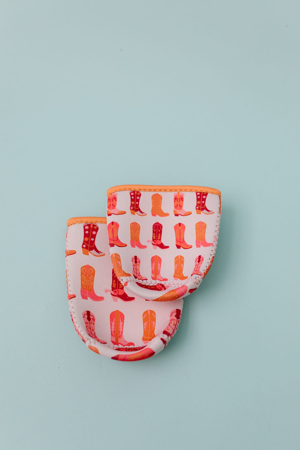 Pink & Orange Boots Coffee Coozie