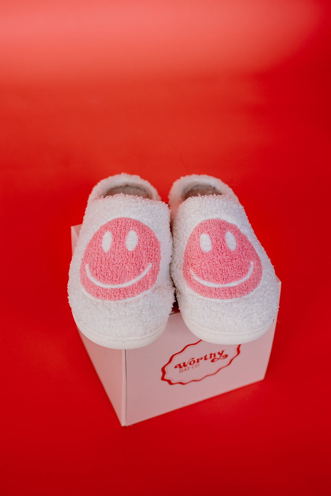 Pink Smiley Slipers