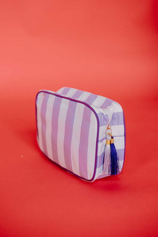 Purple & White Striped Worthy Bag