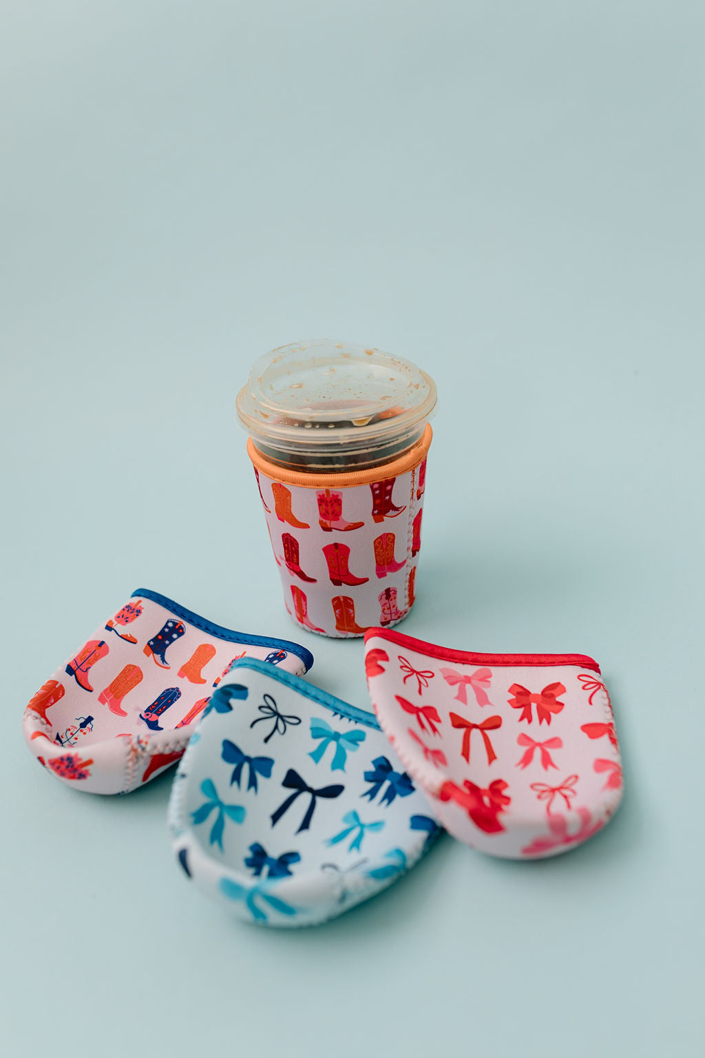 Blue Bows Coffee Coozie